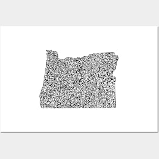 Oregon Map Posters and Art